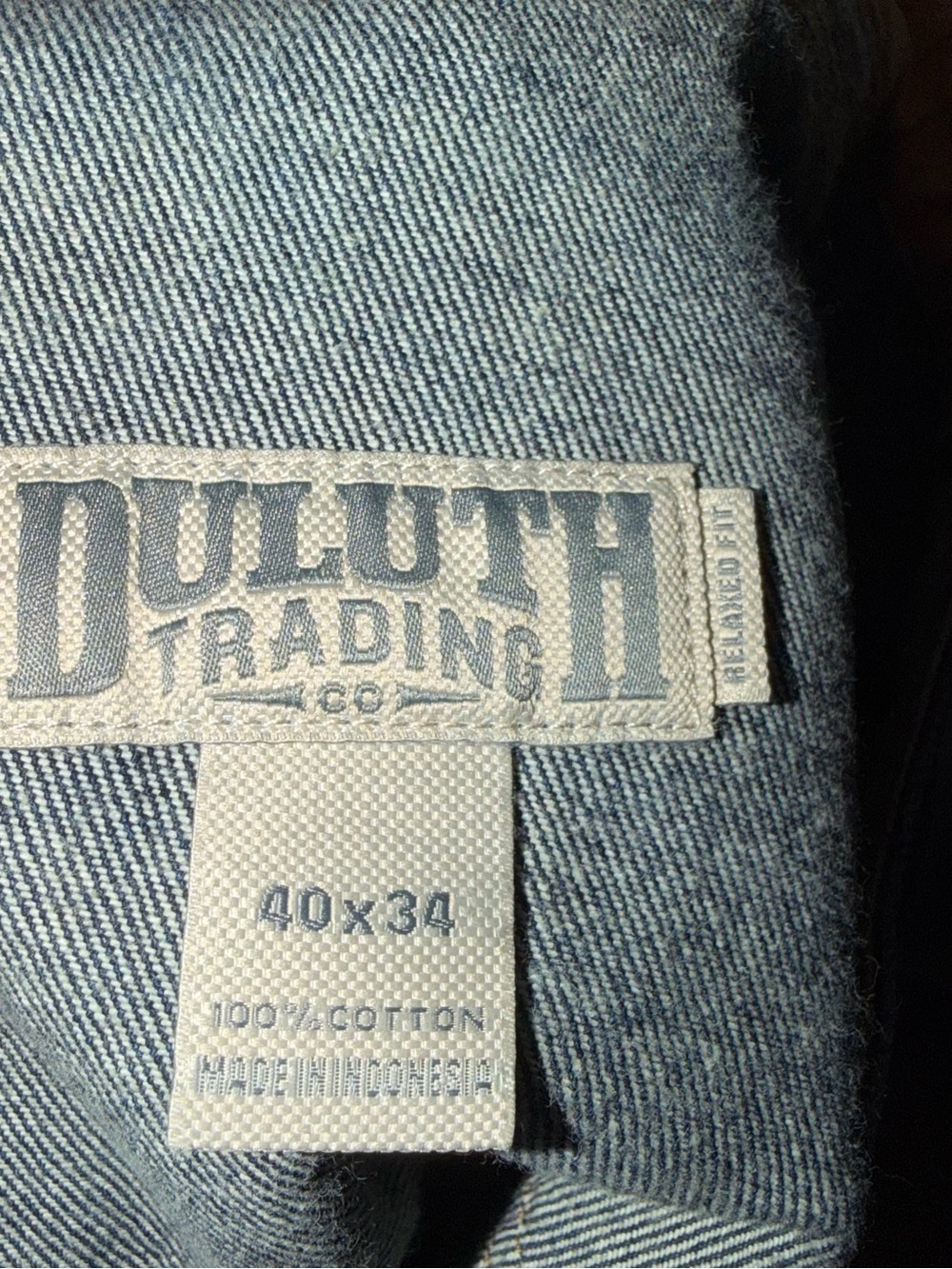 Duluth Trading Men's Dark Blue Denim Jeans 40X34 - Picture 4 of 6